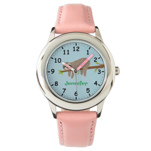 Cute Sloth bara hangin runt Armbandsur (Framsida)