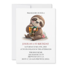 Cute Sloth Birthday