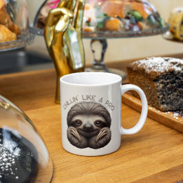 Cute Sloth Chillin som ett Pro Kaffemugg
