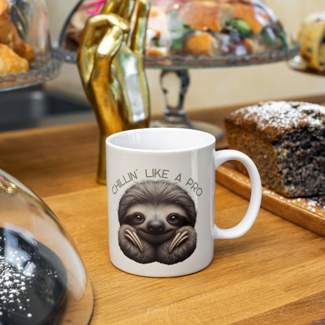 Cute Sloth Chillin som ett Pro Kaffemugg (Skapare uppladdad)