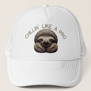 Cute Sloth Chillin som ett Pro Keps