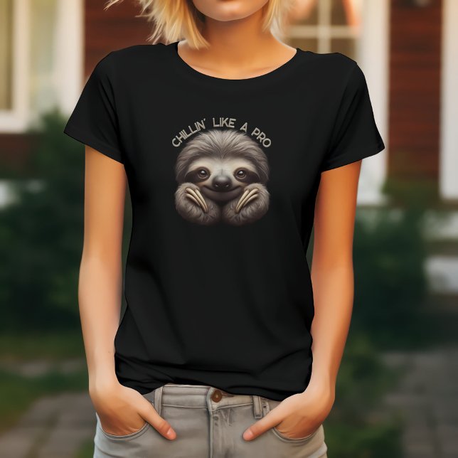 Cute Sloth Chillin som ett Pro T Shirt (Skapare uppladdad)