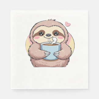 Cute Sloth Coffee Älskare Shirt - Funny Fueled by Pappersservett