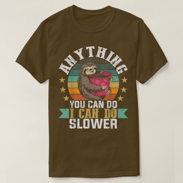 Cute Sloth Coffee Lazy Slow Not Fast Kärlek Relain T Shirt (Design framsida)
