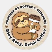 Cute Sloth Coffee Lover Hug Design 