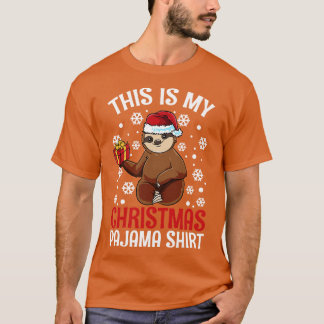 Cute Sloth Det här är min julgåva T T Shirt