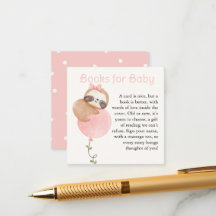 Cute Sloth Flicka Baby Shower Bokar för Baby