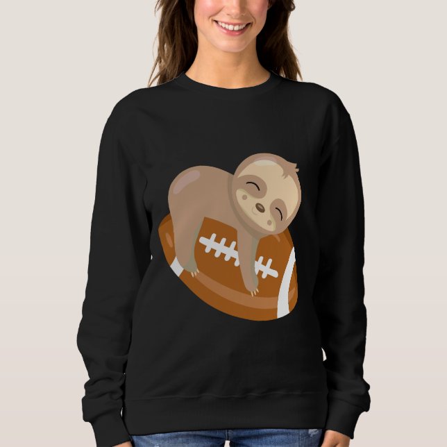 Cute Sloth Football T Shirt (Framsida)