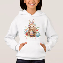 Cute Sloth Glad påsk Bunny Rabbit Eggs T Shirt