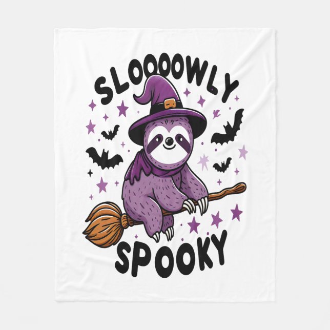 Cute Sloth Happy halloween (2) Fleecefilt (Framsidan)