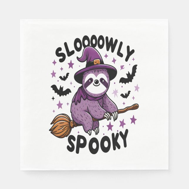 Cute Sloth Happy halloween (2) Pappersservett (Framsidan)
