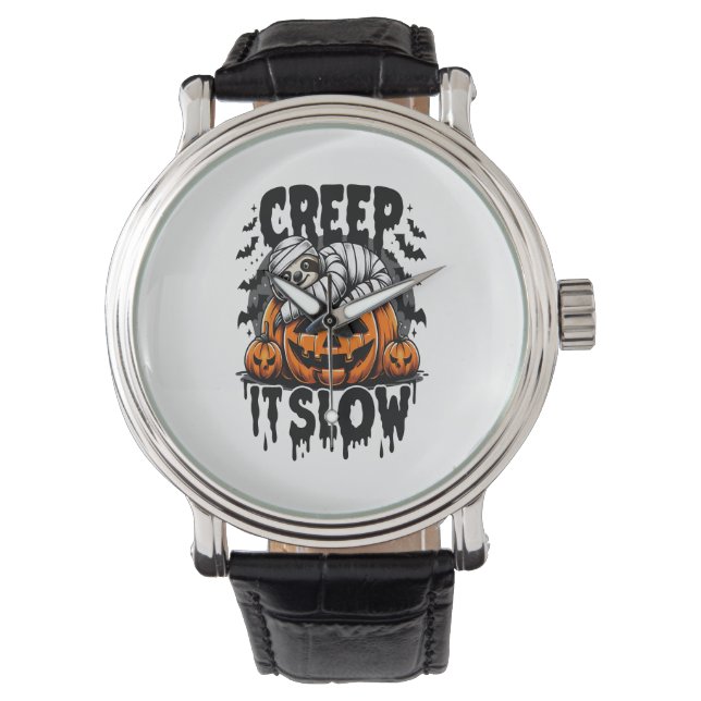 Cute Sloth Happy halloween Armbandsur (Framsida)