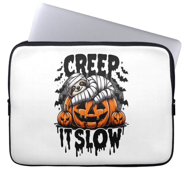 Cute Sloth Happy halloween Laptop Fodral (Framsidan)