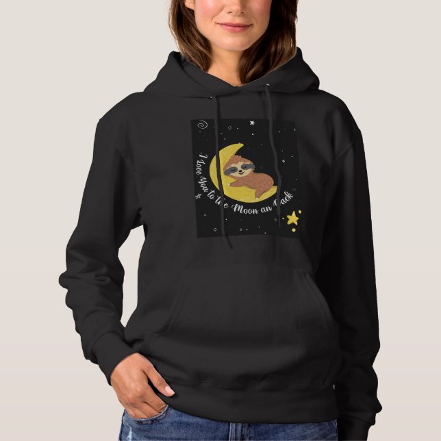 Cute Sloth i Kärlek till Måne och tillbaka T Shirt (Framsida)