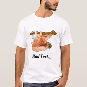 Cute Sloth in Lägg till foto och text T Shirt