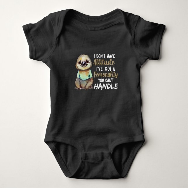 Cute Sloth, jag har ingen attityd till Sloth Älska T Shirt (Framsida)