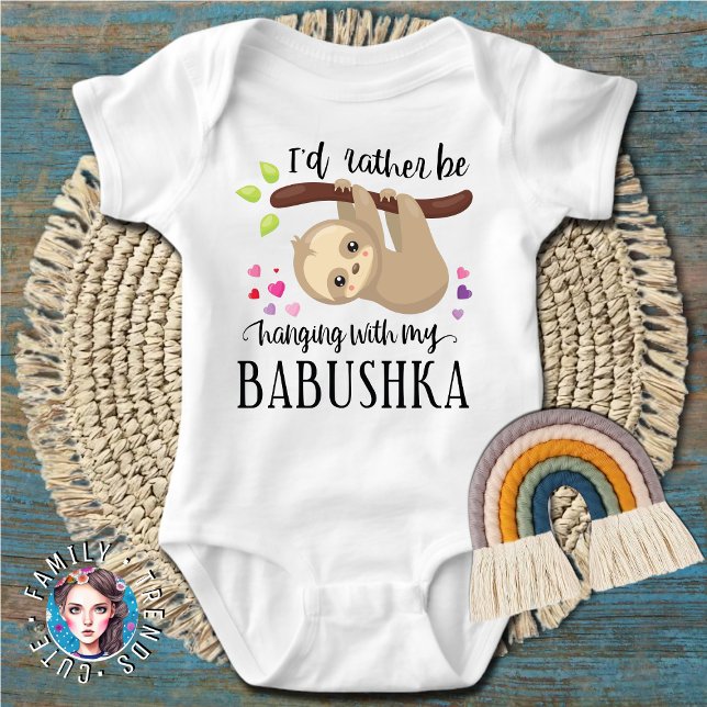 Cute Sloth... Jag skulle hellre skada min Babushka T Shirt (Skapare uppladdad)