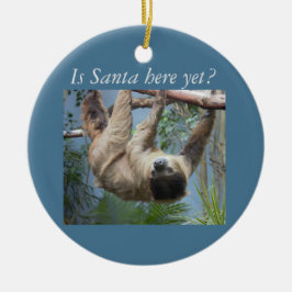 Cute Sloth Julgransprydnad Keramik
