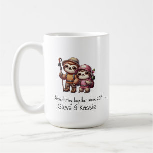 Cute Sloth kan klä ihop sig sedan Kaffemugg