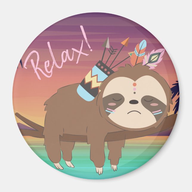 Cute Sloth Magnet (Framsidan)