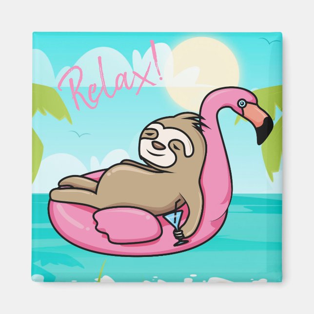 Cute Sloth Magnet (Framsidan)