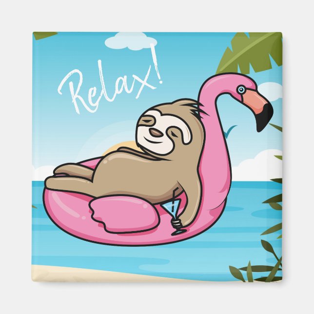 Cute Sloth Magnet (Framsidan)