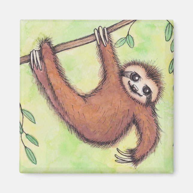 Cute Sloth Magnet (Framsidan)