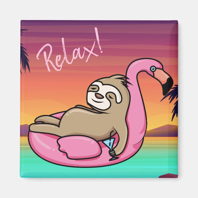 Cute Sloth Magnet (Framsidan)