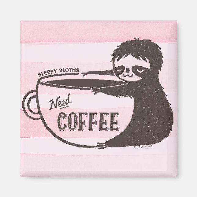 Cute Sloth Magnet (Framsidan)