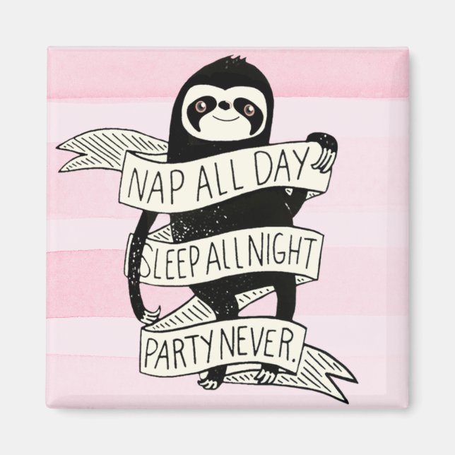 Cute Sloth Magnet (Framsidan)