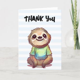 Cute Sloth med en Shirt Tack Kort