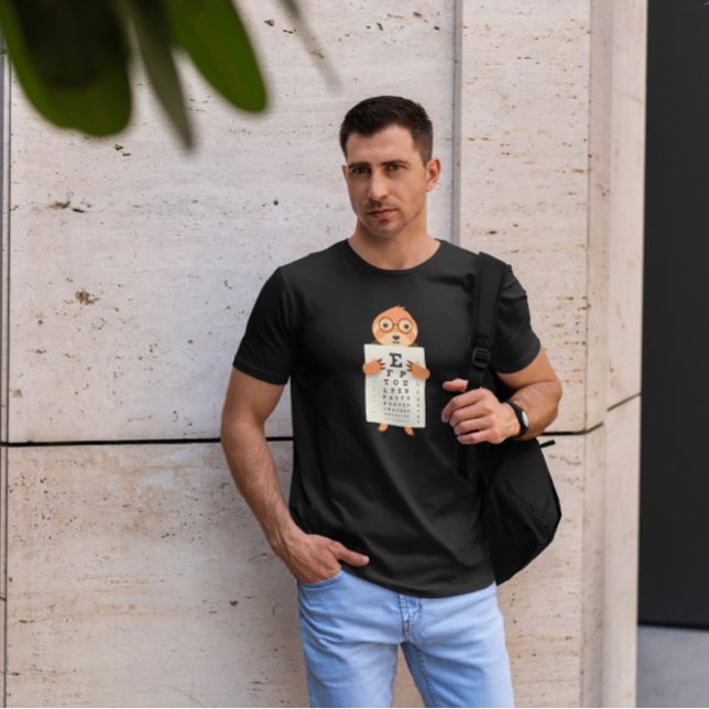 Cute Sloth med Eyechart T Shirt (Skapare uppladdad)