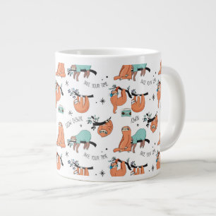 Cute Sloth Mönster Jumbo Mugg