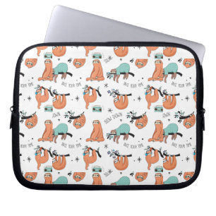 Cute Sloth Mönster Laptop Fodral