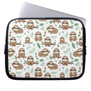 Cute Sloth Mönster Laptop Fodral