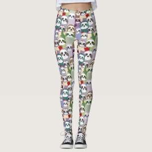 Cute Sloth Mönster Leggings