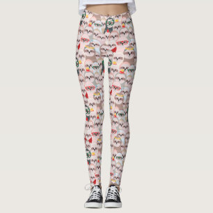Cute Sloth Mönster Leggings