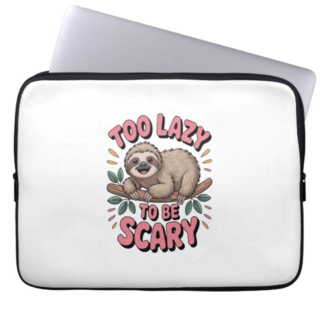 Cute Sloth på Gren med lekfull Laptop Fodral (Framsidan)