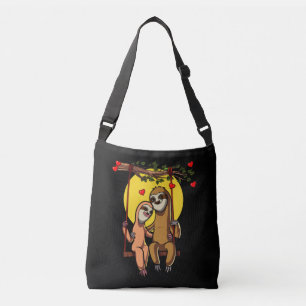 Cute Sloth par Valentines day Animal Axelväska