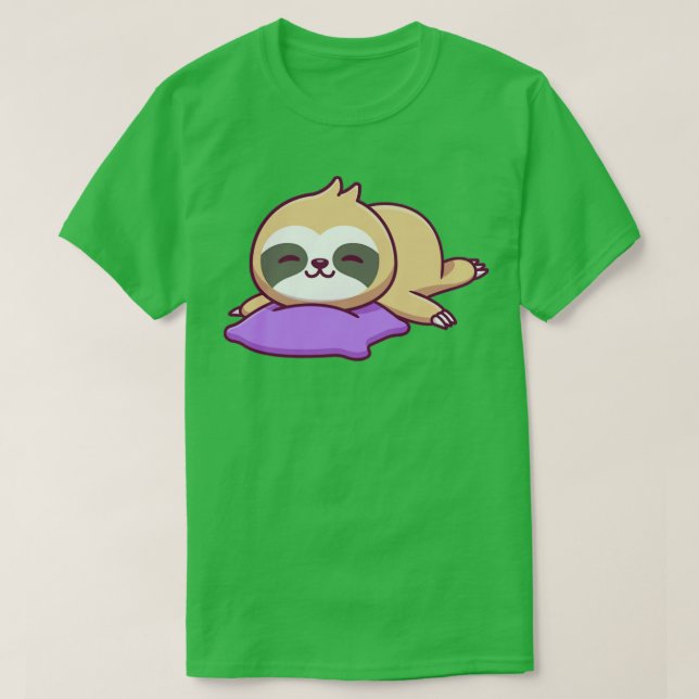 Cute Sloth som svänger på fyllning T Shirt (Design framsida)