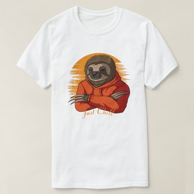 Cute Sloth T-Shirt (Design framsida)