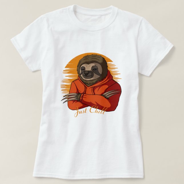 Cute Sloth T-Shirt (Design framsida)