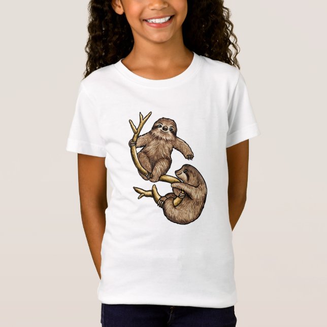 Cute Sloth T-Shirt (Framsida)
