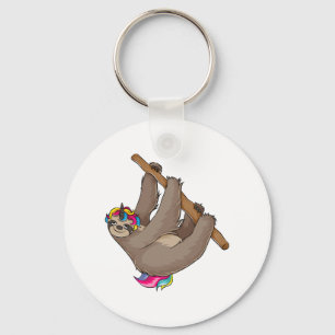 Cute Sloth Unicorn Funny Magic Horn Nyckelring