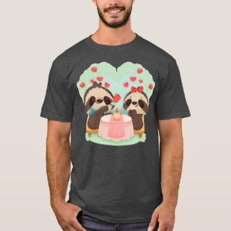 Cute Sloth valentines day T Shirt
