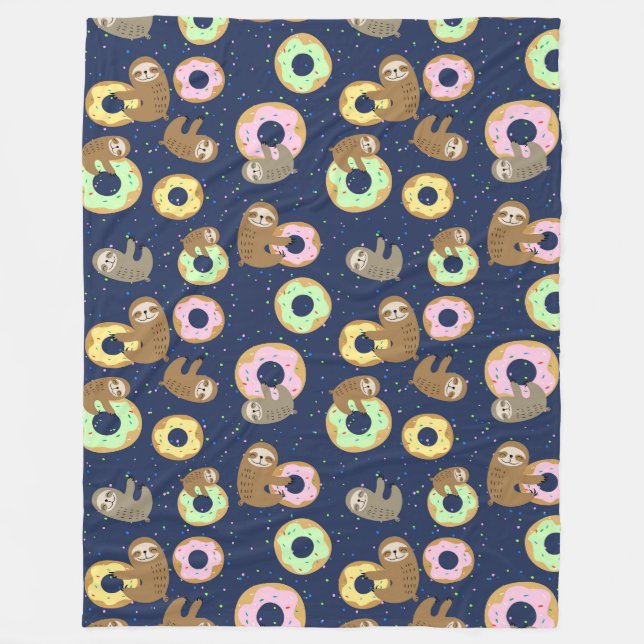 Cute Sloths Fleece Blanket (Framsidan)