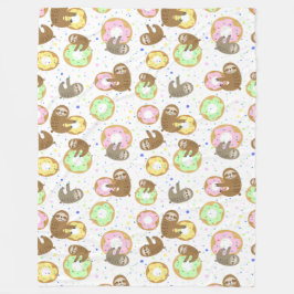 Cute Sloths Fleece Blanket