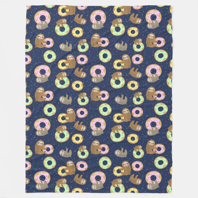 Cute Sloths Fleece Blanket (Framsidan)