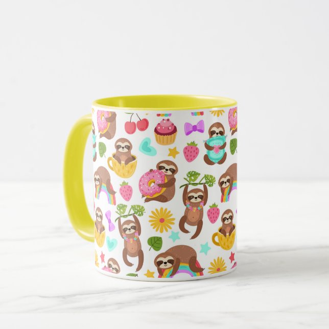 Cute Sloths Mugg (Framsida vänster)