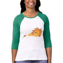 Cute Slumating Tecknad Lejona Kvinnor T-shirt